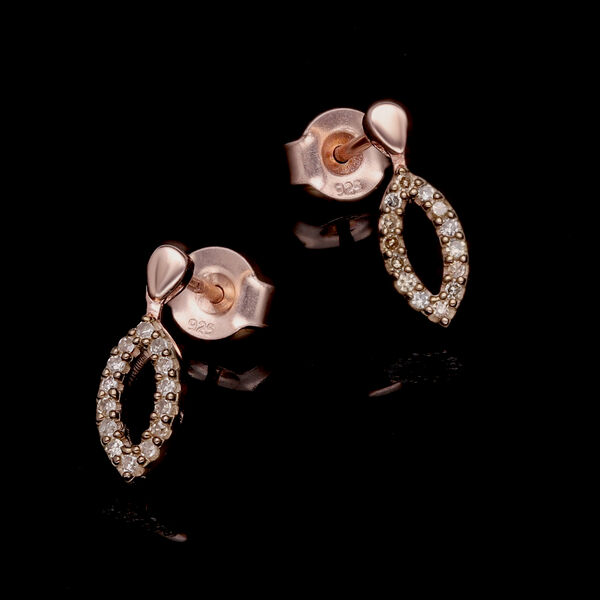 Natürliche Champagner-Diamant-Ohrringe - 0,15 ct. image number 2