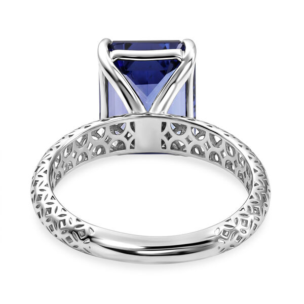 AA Tansanit Ring in 375 Wei&szlig;gold - 6 ct. image number 6