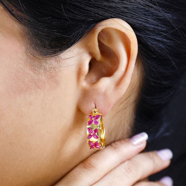 Afrikanischer Rubin Ohrringe image number 3