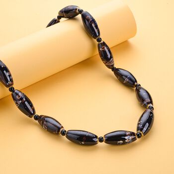 Keramik-Halskette, 60 cm, silberfarben 756.00 ct