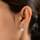 Natürlicher Äthiopischer Opal Ohrringe 925 Silber platiniert ca. 1.13 ct image number 2