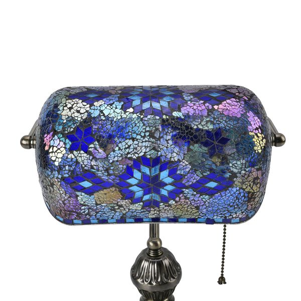 Handgefertigte Mosaik Kunst Bankerlampe, saphirblau Gl&uuml;hbirne nicht enthalten image number 8