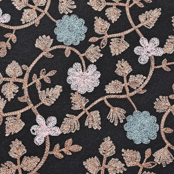 Bestickter Schal mit türkisfarbene Blumen Stickerei image number 5