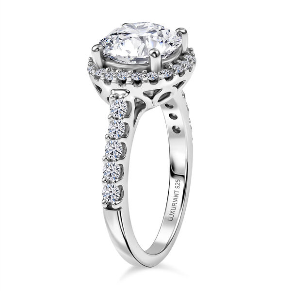 LUXURIANT SGL zertifizierter SI-GH Labor Diamant Ring, 925 Silber rhodiniert - 3 ct. image number 5