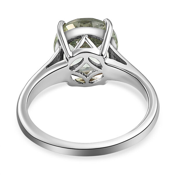 Prasiolith-Ring, 925 Silber platiniert  ca. 2,70 ct image number 6
