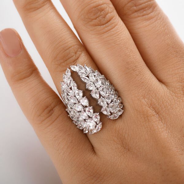 GP Amore Kollektion - Wei&szlig;er Zirkon und blauer Saphir Ring - 7,44 ct. image number 3