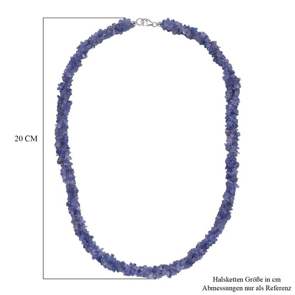 Tansanit Halskette ca. 50 cm 925 Silber rhodiniert ca. 330.00 ct image number 5