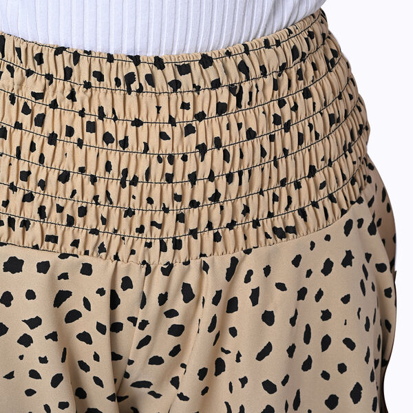 Weit geschnittene Freizeithose, Smockbund, 85x39cm, Beige und schwarz image number 7