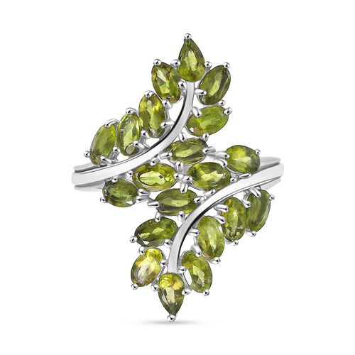 Natürlicher Peridot Ring, Edelstahl (Größe 18.00) ca. 5.31 ct image number 0