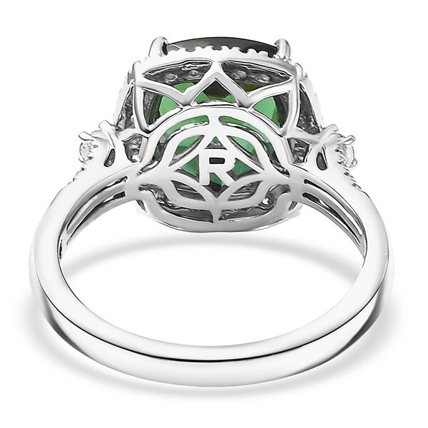 Rhapsody AAAA Santa Rosa Turmalin, Wei&szlig;er Diamant Ring 950 Platin (Gr&ouml;&szlig;e 16.50) ca. 3,85 ct image number 4