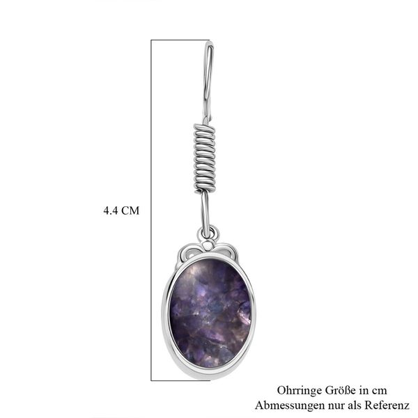 Tansanit-Matrix Ohrringe 950 Kupfer ca. 5.02 ct image number 6