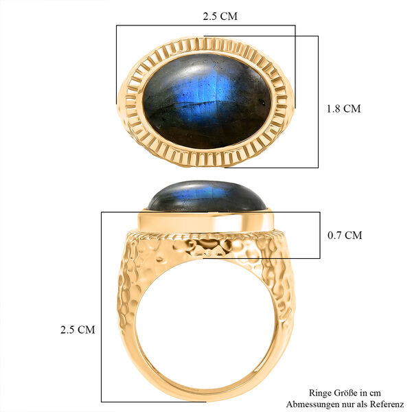 EVER TRUE AAA Labradorit Ring Nickelfreies Messing (Gr&ouml;&szlig;e 22.00) ca. 9,34 ct image number 7