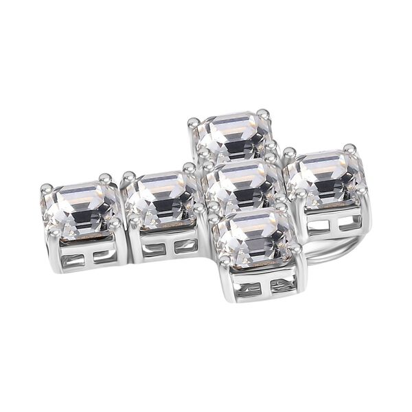 J Francis gefertigt mit SWAROVSKI- Weißer Swarovski Zirkonia-Anhänger image number 4