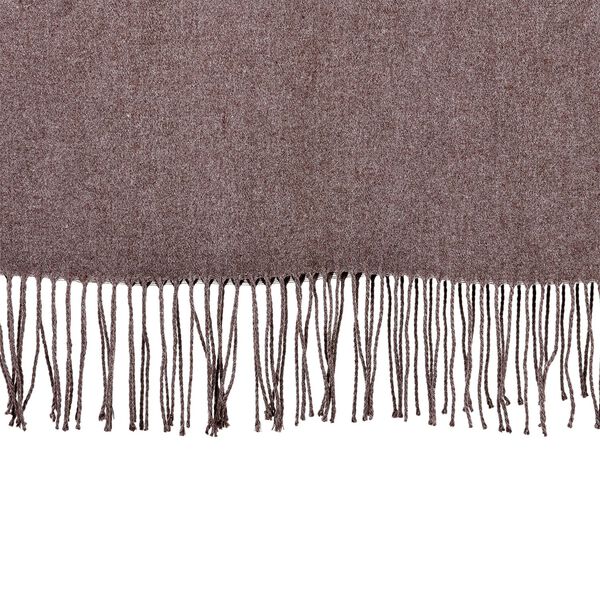 Eleganter Schal mit Fransen, 65x180 cm, Mokkabraun image number 3