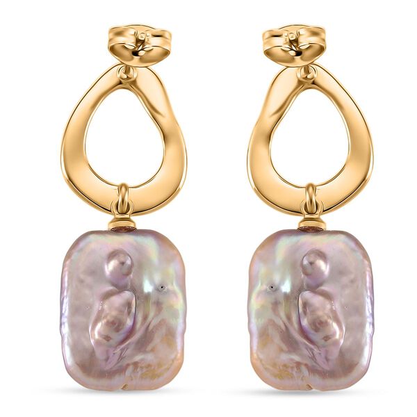 Mehrfarbige Keshi Perle Ohrringe Nickelfreies Messing Standard image number 3