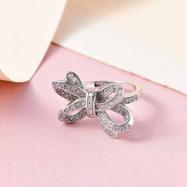 GP Ribbon Kollektion - Diamant und blauer Saphir-Ring - 0,33 ct. image number 2