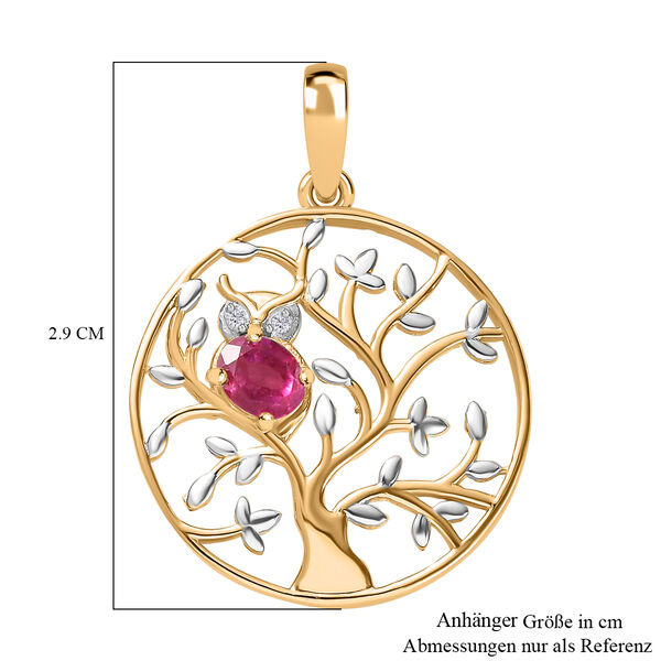 Afrikanischer Rubin und Zirkon-Anhänger - 0,59 ct. image number 6