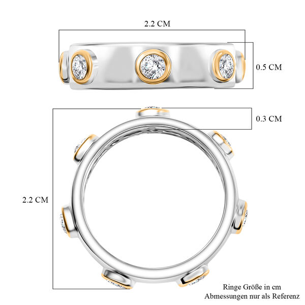 D&rsquo;Joy Moissanit zweifarbiger Bandring - 0,70 ct. image number 7