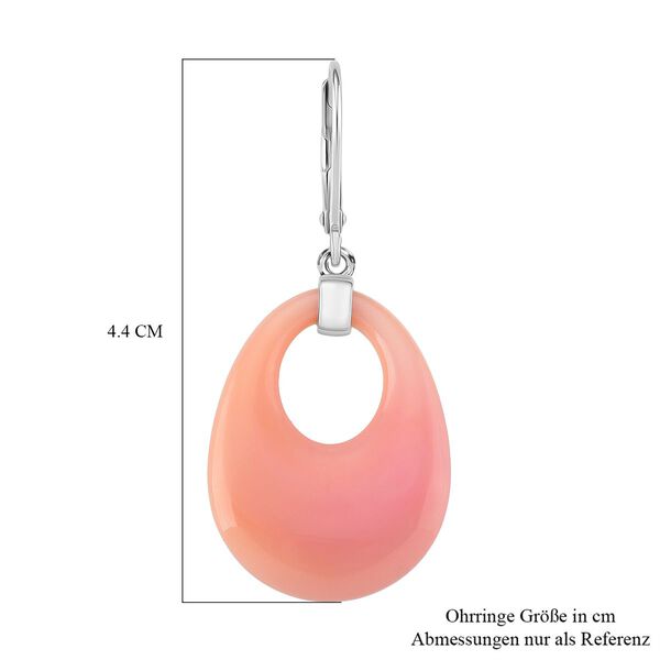 D'Joy Natürlicher Rosa Königsmuschel Perle Ohrringe 925 Silber rhodiniert image number 6