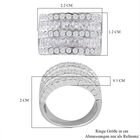 LUSTRO STELLA - Weißer Zirkonia Ring, 925 Silber rhodiniert (Größe 19.00) 5.71 ct image number 4