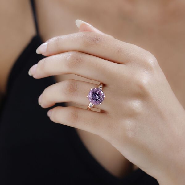 Rose De France Amethyst und Zirkon Ring - 7,62 ct. image number 10