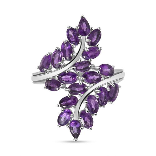 Afrikanischer Amethyst Ring Edelstahl (Größe 18.00) ca. 4,24 ct image number 0