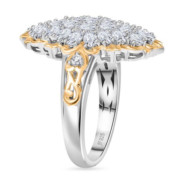 J Francis gefertigt mit SWAROVSKI- Zweifarbiger Swarovski Zirkonia Ring image number 4