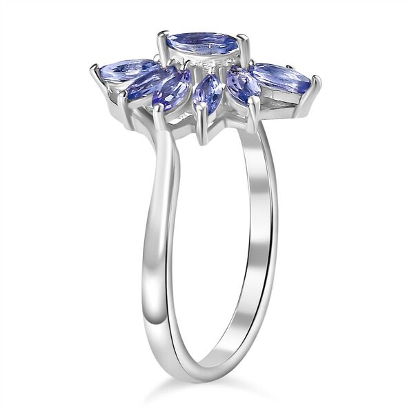 Tansanit Ring 925 Silber rhodiniert (Größe 21.00) ca. 0,95 ct image number 5