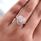 88 Facetten Moissanit Ring 925 Silber rosévergoldet  ca. 0,89 ct image number 2