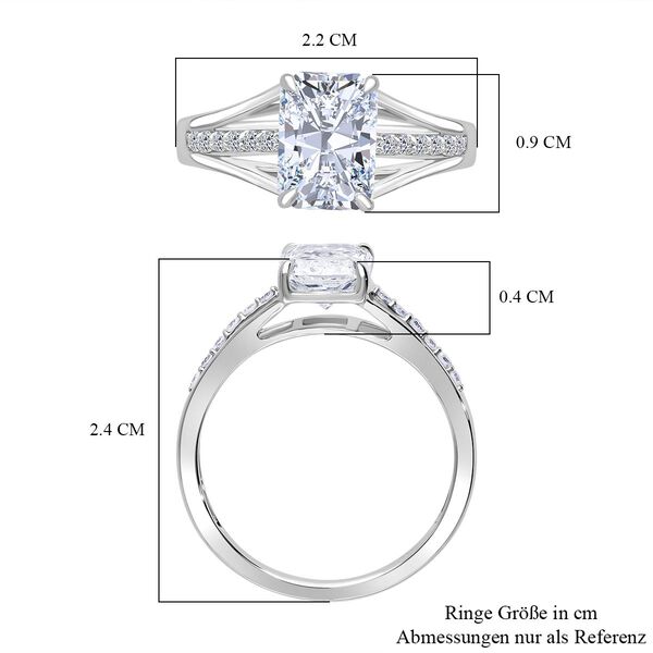 LUXURIANT IGI zertifizierter VS-EF Labor Diamant Ring in 950 Platin - 2,15 ct. image number 5