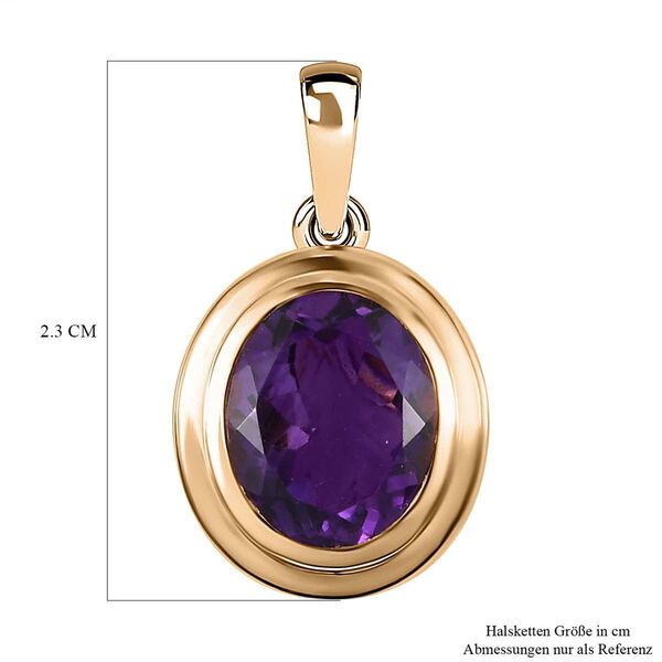 Simple Solit&auml;r afrikanischer Amethyst-Anh&auml;nger image number 6
