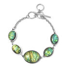 Simuliertes Opal-Armband in Silberton image number 0