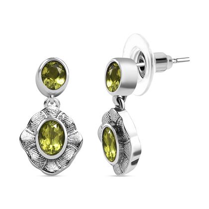 Peridot Ohrringe  Edelstahl ca. 1.84 ct