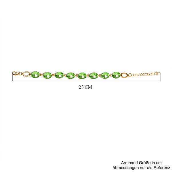 Neongrüner Kristall Armband ca. 19 cm  Std Gelb image number 4