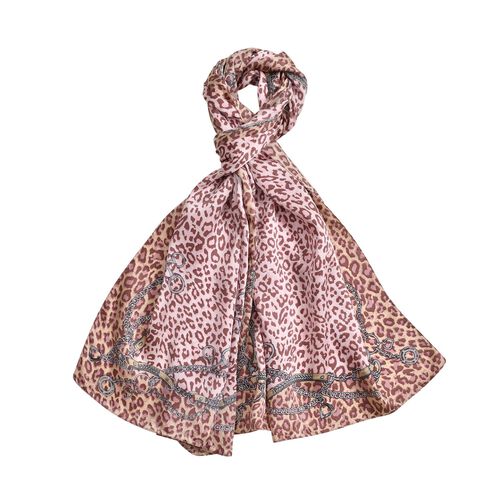 LA MAREY Maulbeer-Seidenschal, Leopard image number 0