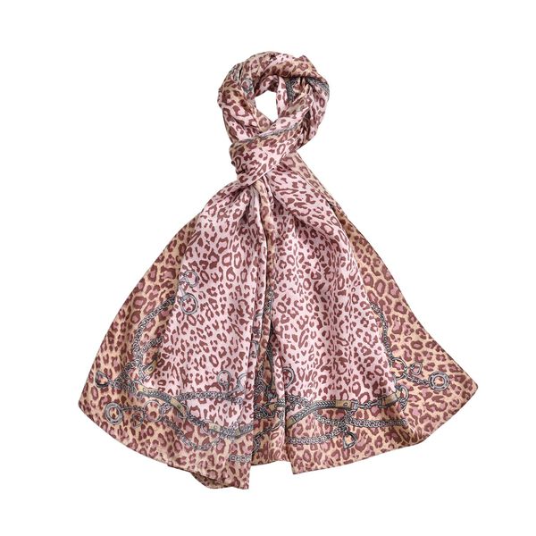 LA MAREY Maulbeer-Seidenschal, Leopard