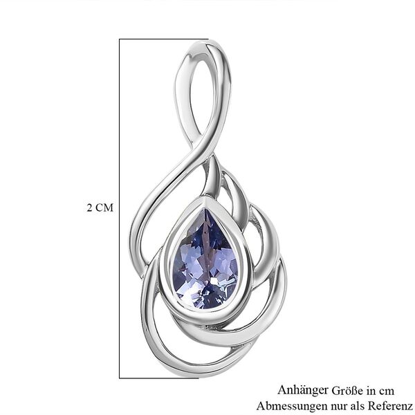 Tansanit Anh&auml;nger, 925 Silber platiniert - 0,35 ct. image number 6