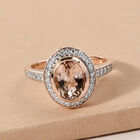 AAA Morganit und Diamant I2-I3 G-H Ring 585 Roségold  ca. 2,11 ct image number 1