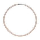 Weiße Kristall-Halskette, ca. 50 cm, goldfarben