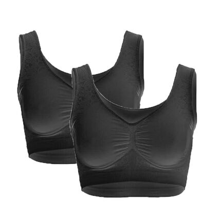 Vercella Vita: Made in Italy, 2er Pack Soft-BH, M Schwarz