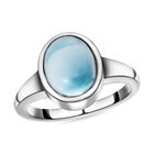 Larimar-Ring, 925 Silber platiniert  ca. 3,06 ct image number 3