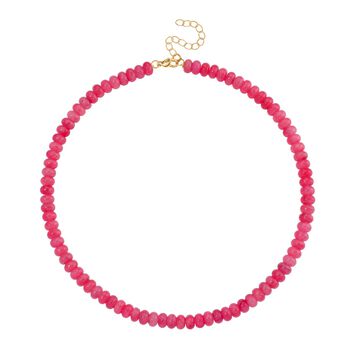 Rosa Quarzit  45+5cm Halskette - 230 ct.