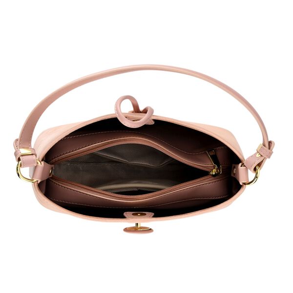 Crossbody Taschen Set 2 teilig mit Rei&szlig;verschlussfach und Innenfach 30 x 12 x 20 cm, Rosa image number 6