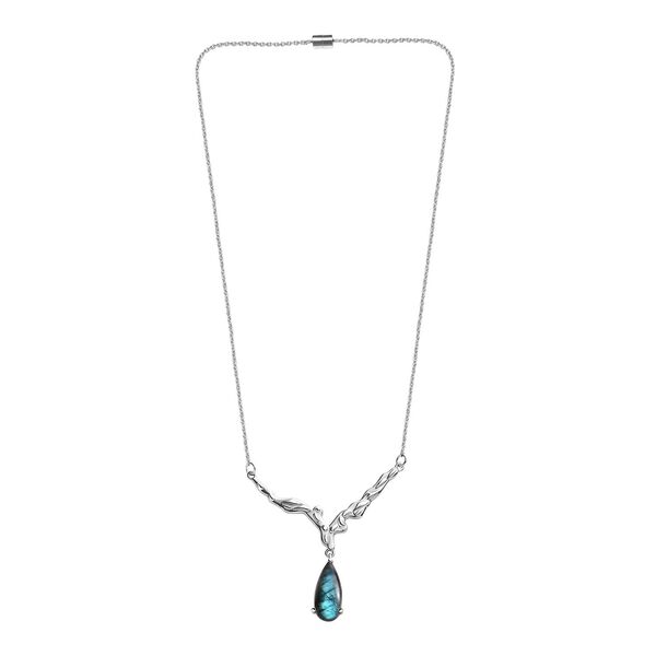 Labradorit Halskette, 45 cm - 6,16 ct. image number 5