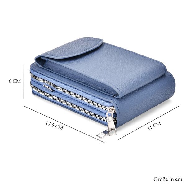 Crossbody Tasche mit RFID-Schutz, 11x6x17,5cm, Blau image number 7