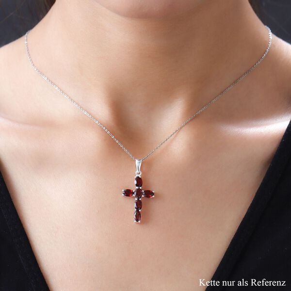 Roter Granat Kreuz-Anh&auml;nger - 3,05 ct. image number 2