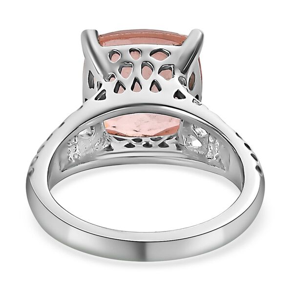 Rosa Morganit Quarz Triplette Ring, 316L Edelstahl (Gr&ouml;&szlig;e 18.00) ca. 5.27 ct image number 5