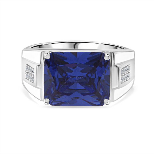 Lustro Stella Blauer Zirkonia Ring 925 Silber rhodiniert (Größe 19.00) image number 0