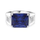 Lustro Stella Blauer Zirkonia Ring 925 Silber rhodiniert (Größe 19.00)