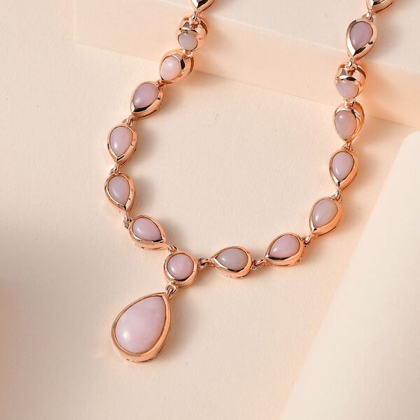 AA rosa Opal Halskette, 45cm - 9,80 ct. image number 3